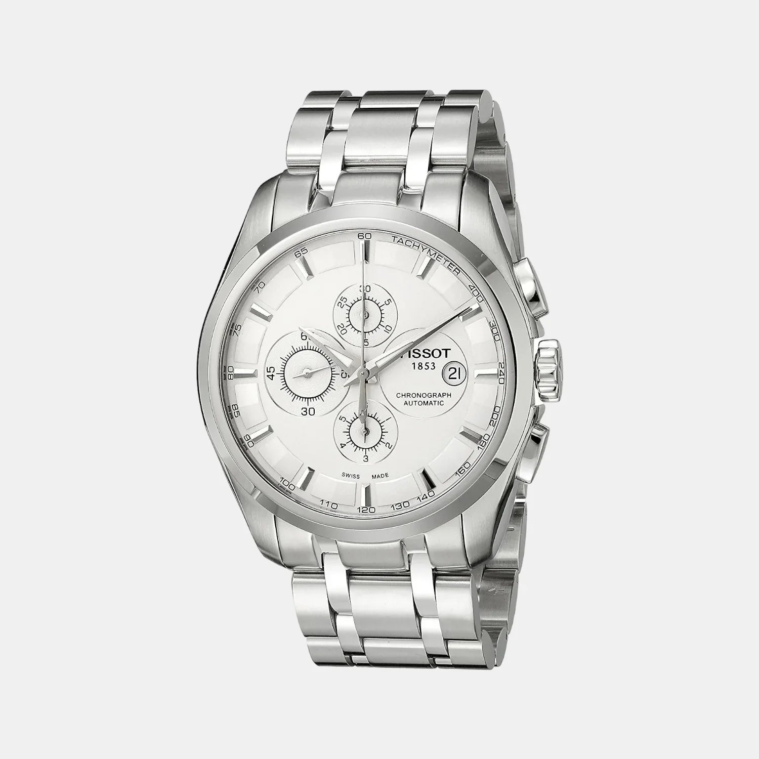 Tissot Silver Chain Chronograph 1853 1:1 Quality White – Chrono