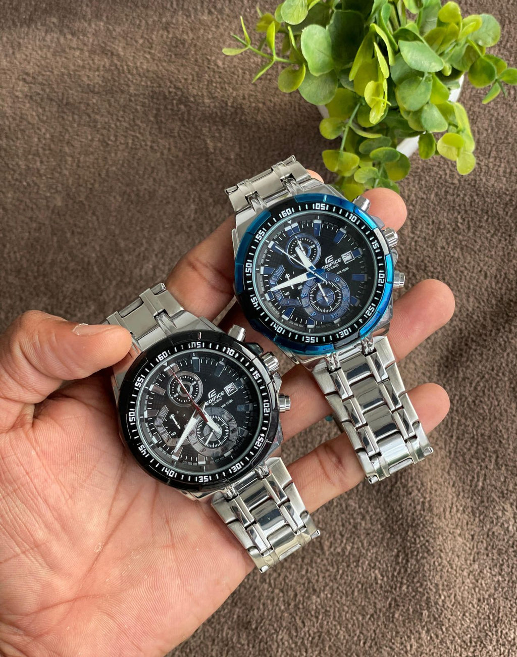 New Luxurious edifice chronograph working with Black and Gold Dial Watch for men