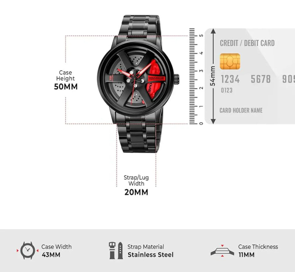Vr 7 watch red dial