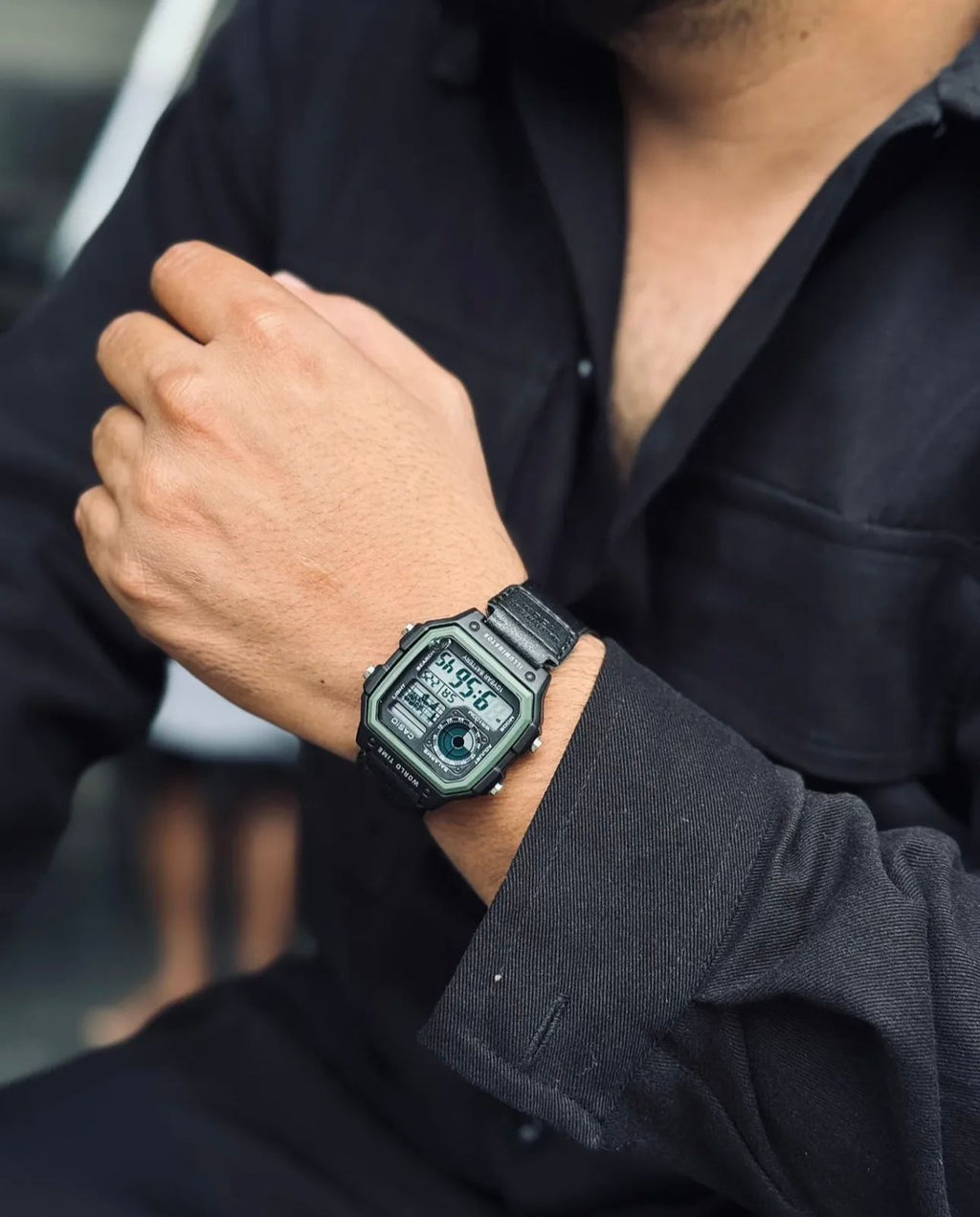 Casio Unisex Analogue Quartz Watch with Strap in AE-1200WHUB-3AVEF, Strap, Strap