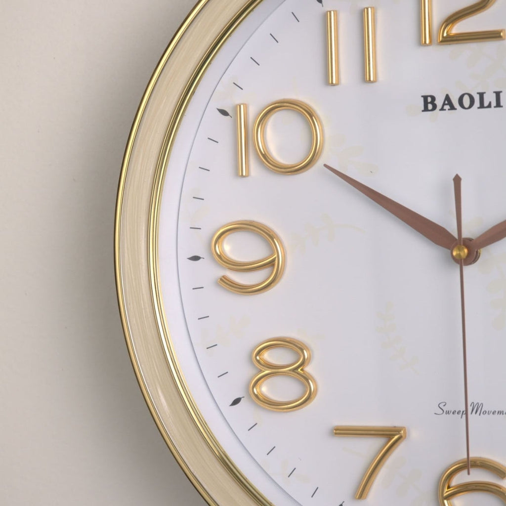 Harmony of Wings white luxury wall clock