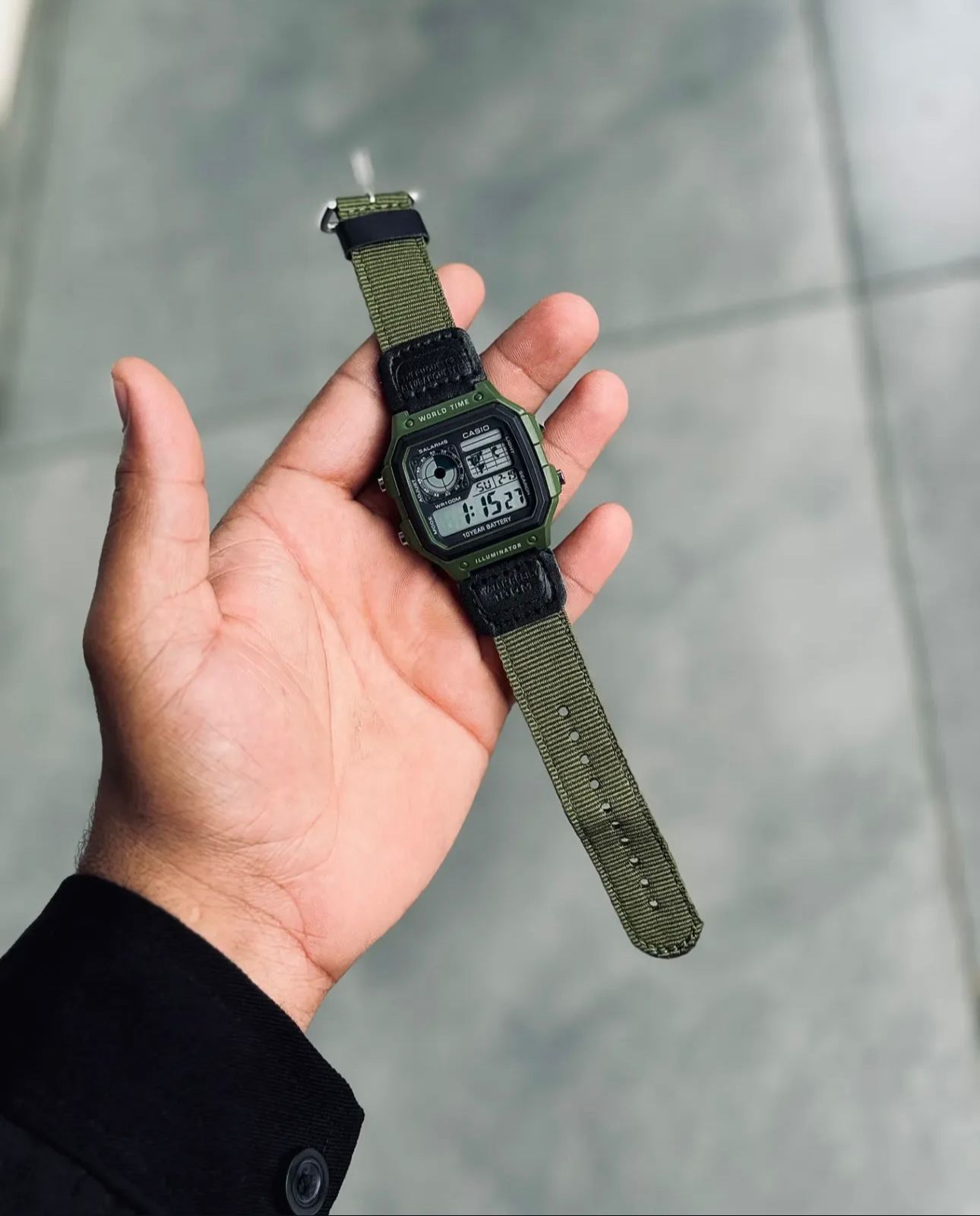 Casio Unisex Analogue Quartz Watch with Strap in AE-1200WHUB-3AVEF, Strap, Strap