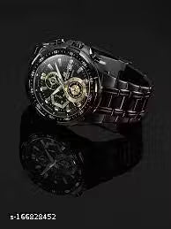 New Luxurious edifice chronograph working with Black and Gold Dial Watch for men