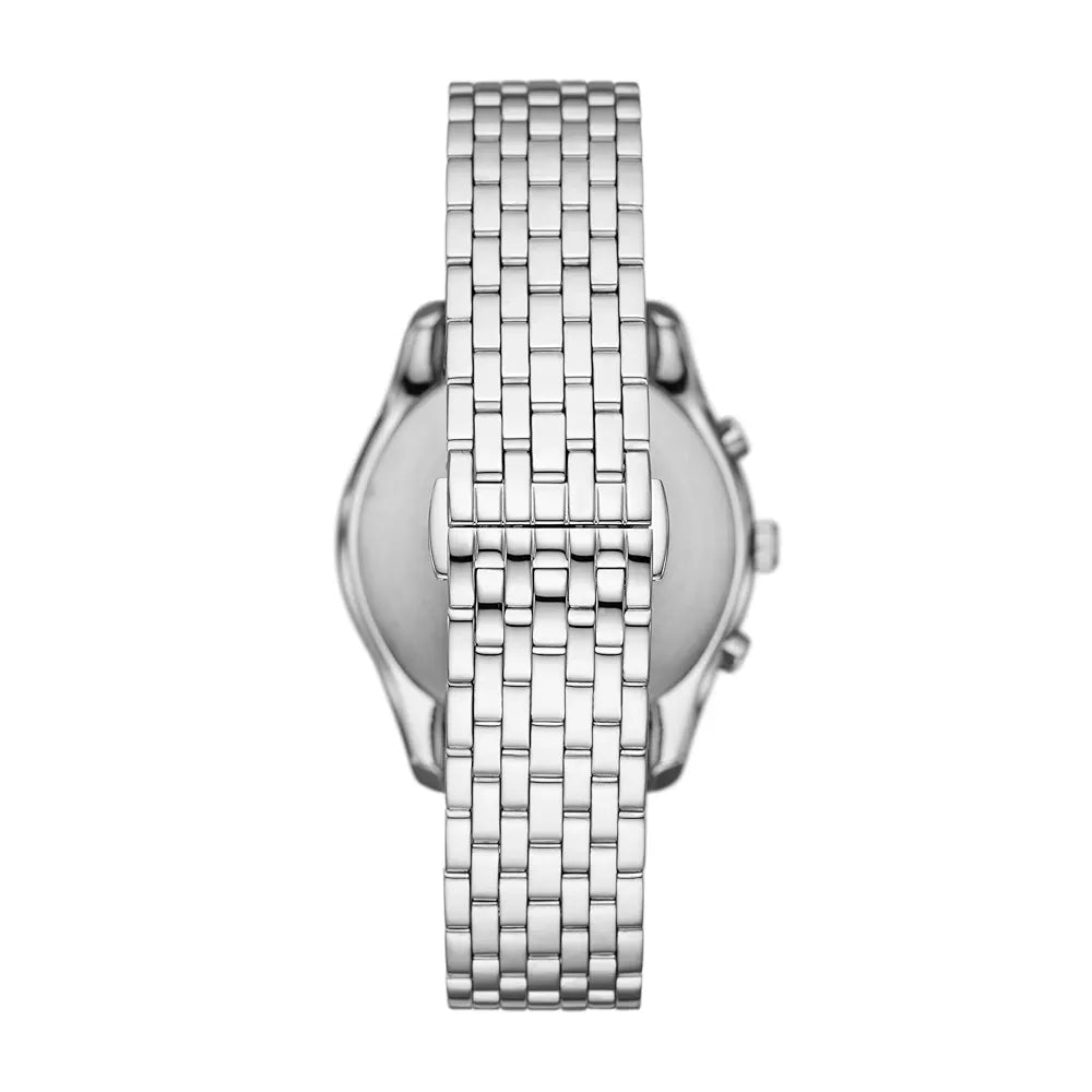 Emporio Armani Stainless Steel Analog Green Dial Men Watch-Ar11581, Silver Band