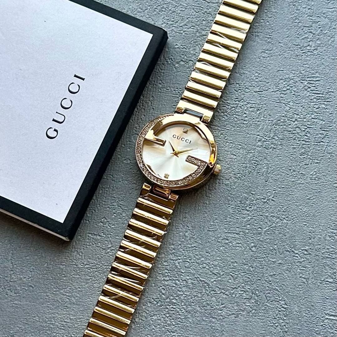 G_U_C_C_I GOL_D-WHITE - Ladies Watch