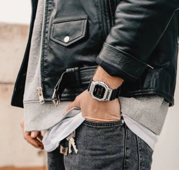 G-SHOCK 5600BB METAL BODY SILVER BLACK