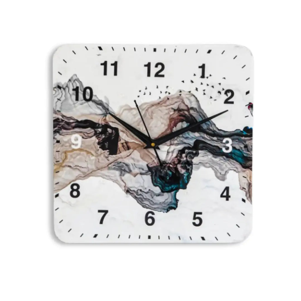 GlossyGlow Wall Resin clock