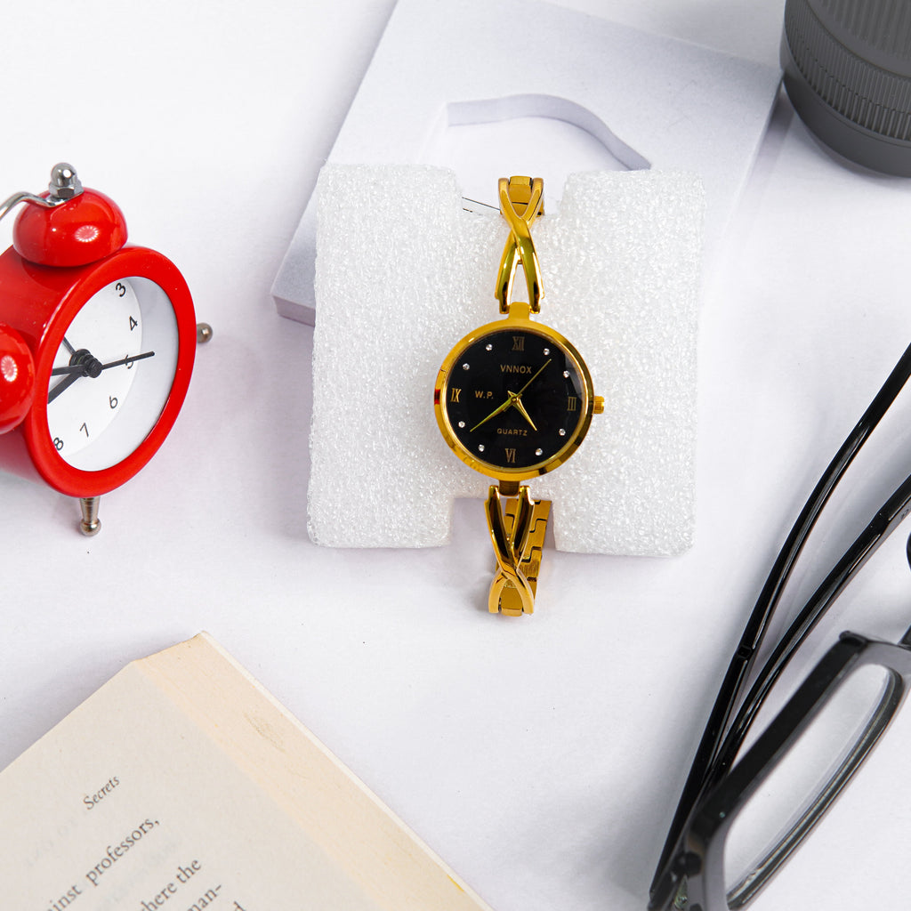 Vnnox Ladies Golden Hand Watch