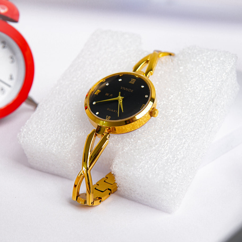 Vnnox Ladies Golden Hand Watch