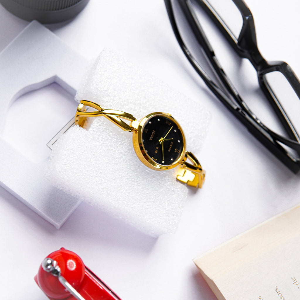 Vnnox Ladies Golden Hand Watch