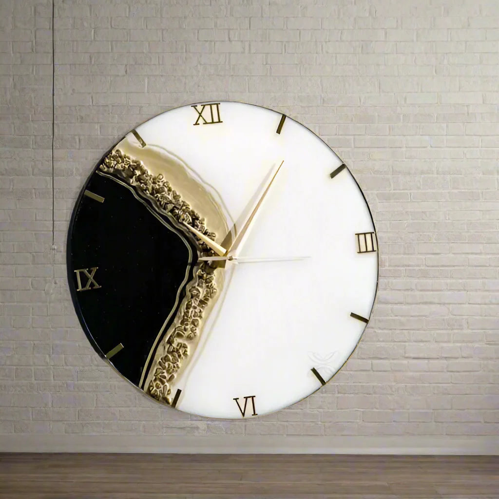 Timeflow resin clock