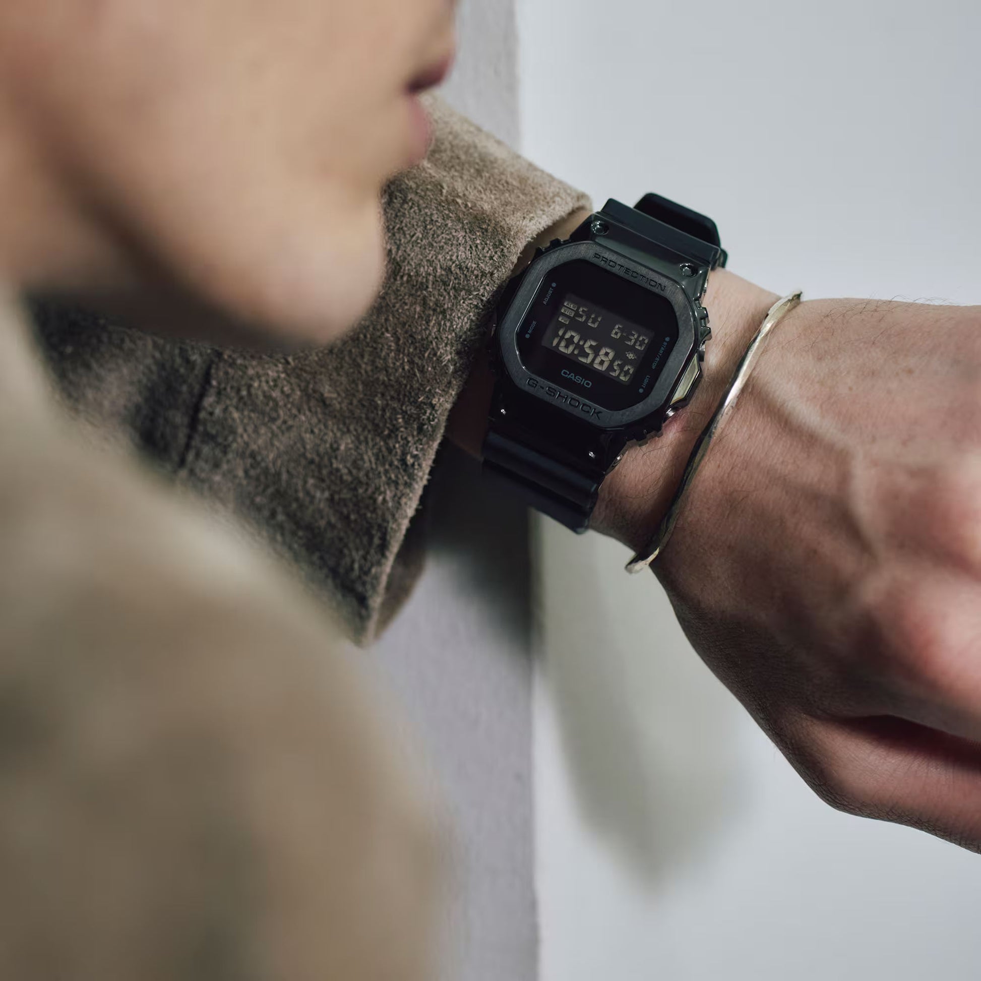 G-SHOCK 5600BB METAL BODY SILVER BLACK