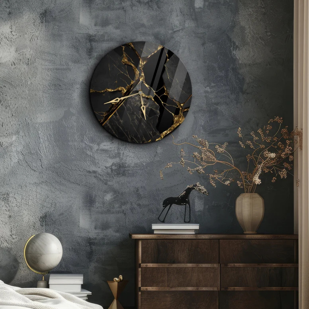 Golden Veil Of Midnight Wall Art