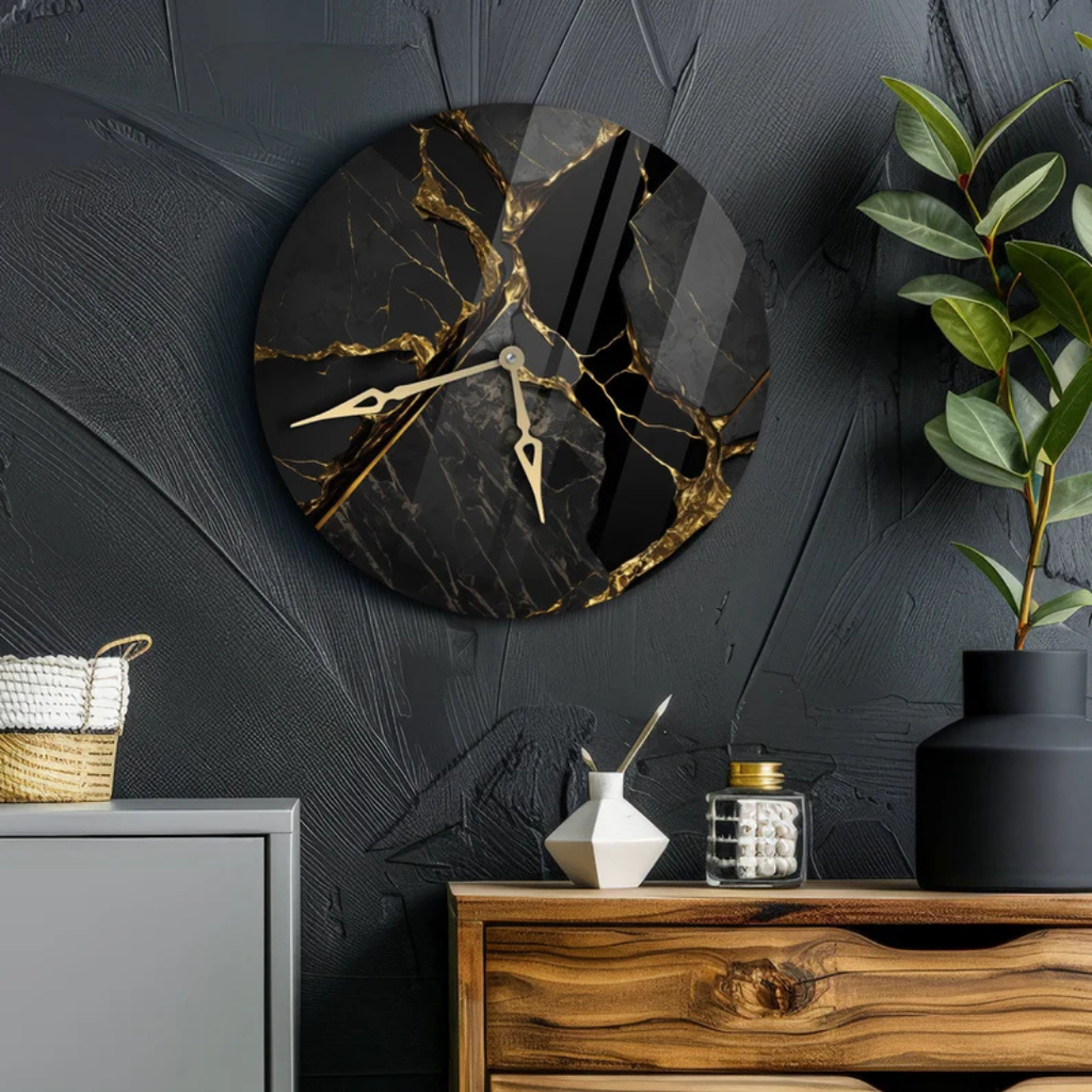 Golden Veil Of Midnight Wall Art