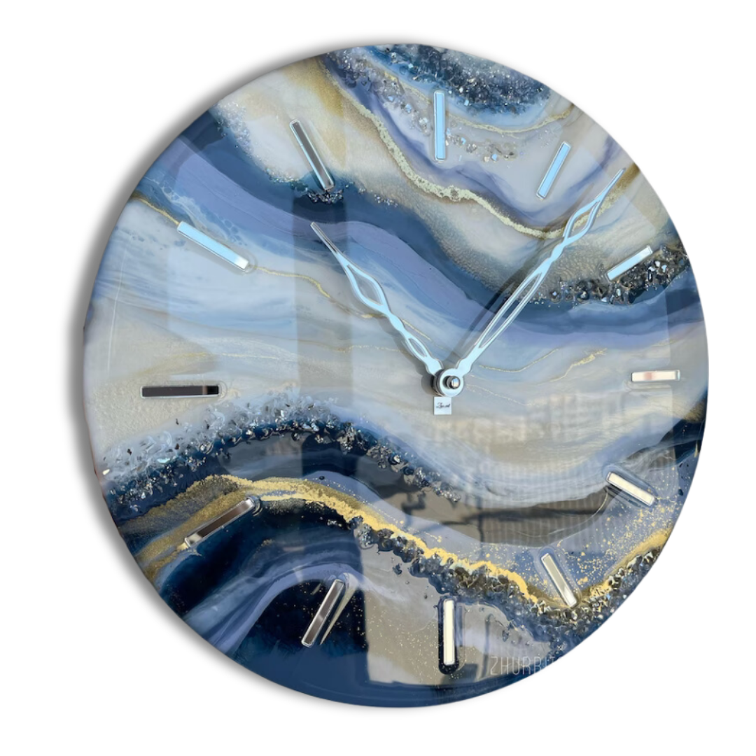 Lustrous Time Resin clock