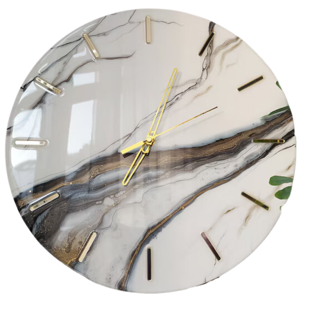 Mirror Glow Resin clock