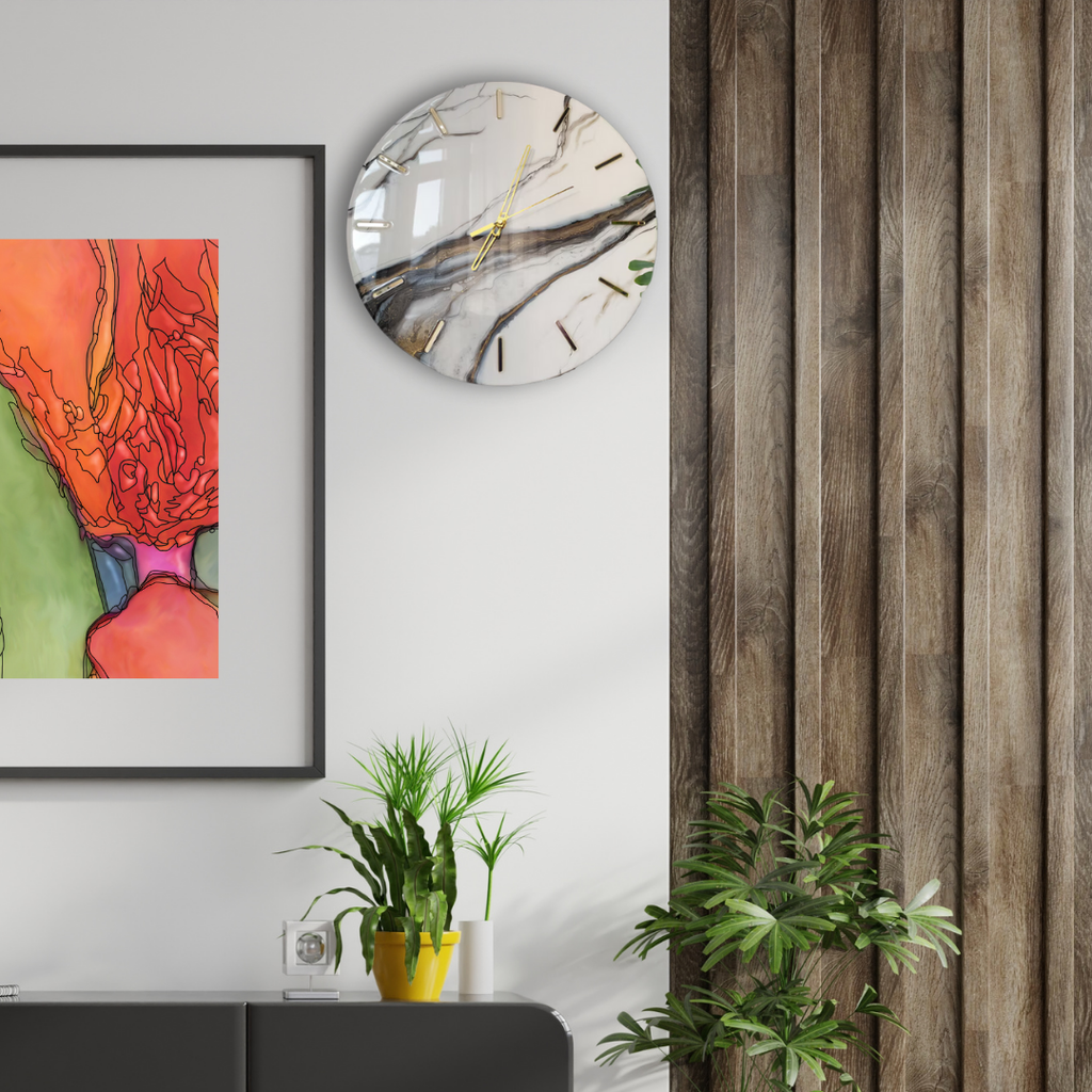 Mirror Glow Resin Wall Art