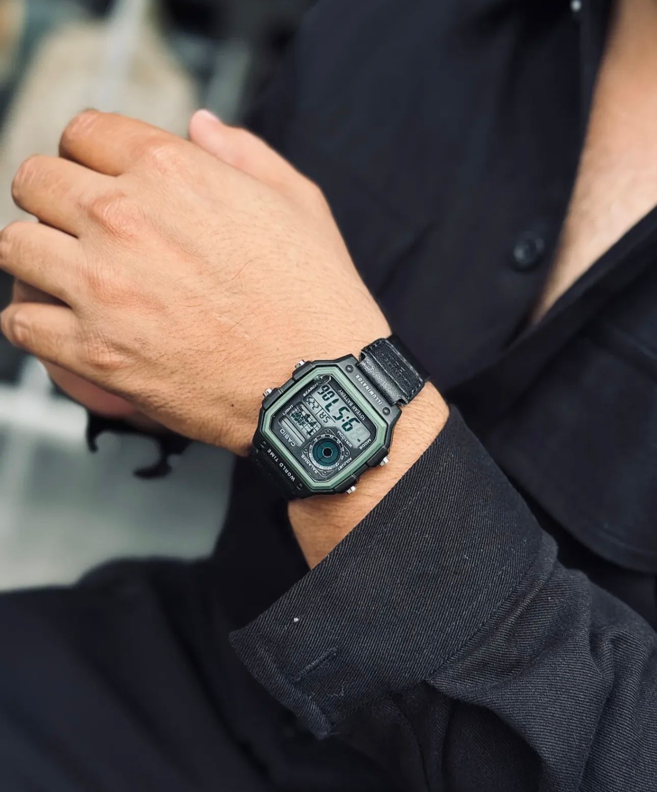 Casio Unisex Analogue Quartz Watch with Strap in AE-1200WHUB-3AVEF, Strap, Strap