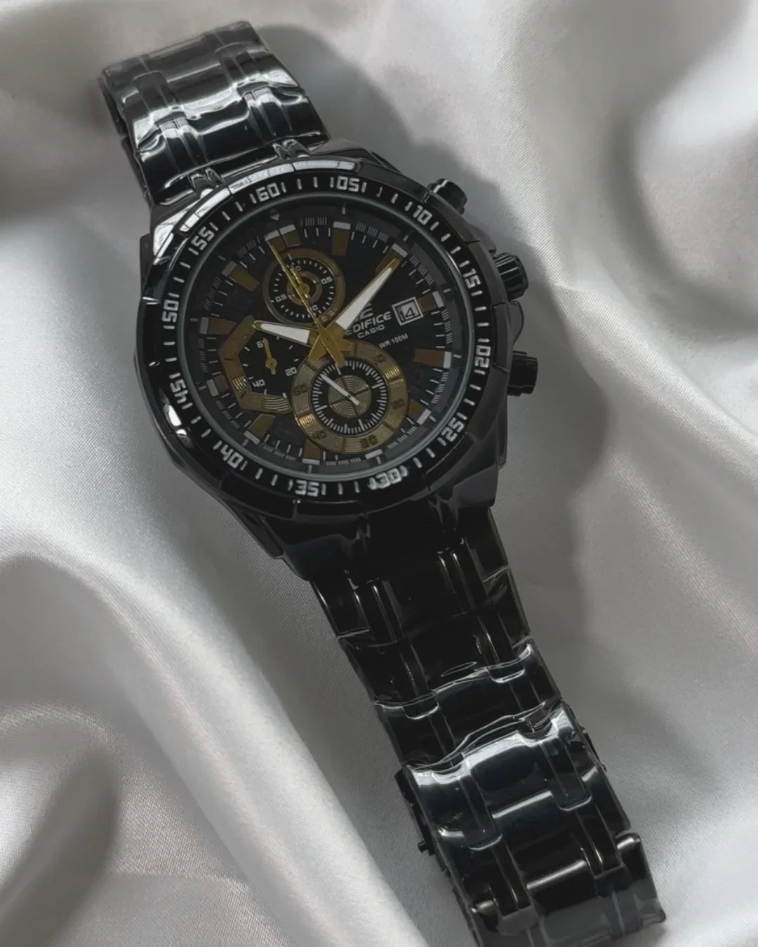 EFR-539D (Black & gold Dial) - Chronograph Watch | 1:1 Quality