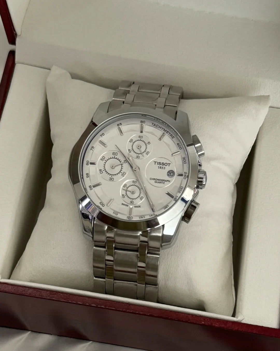 Tissot Silver Chain Chronograph 1853 | 1:1 Quality White